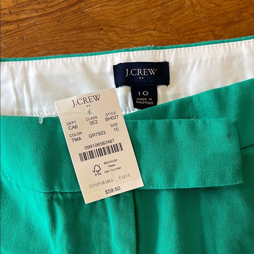 J. Crew Vibrant Teal Trousers